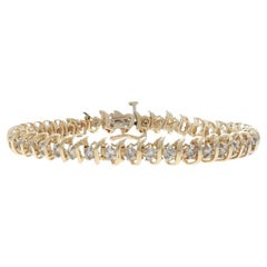 Bracelet de tennis en or jaune avec diamants - 14k Round Brilliant 3.00ctw