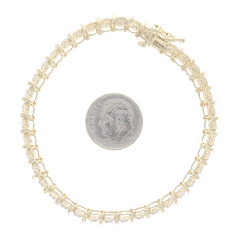 Gelbgold Diamant Tennis Link Armband 7