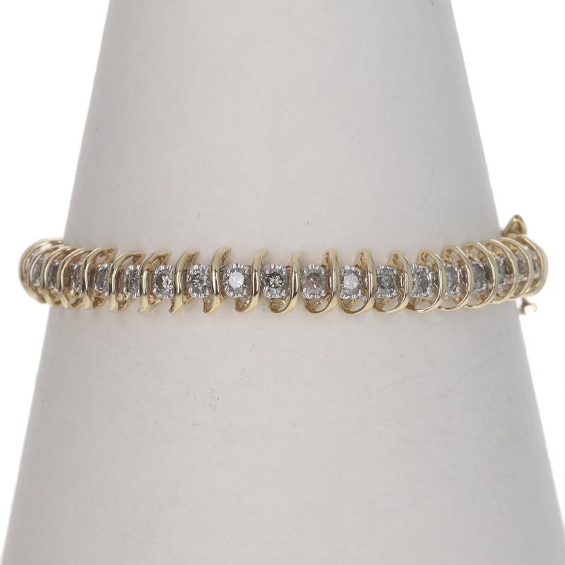 Pulsera de eslabones de oro amarillo con diamantes 7