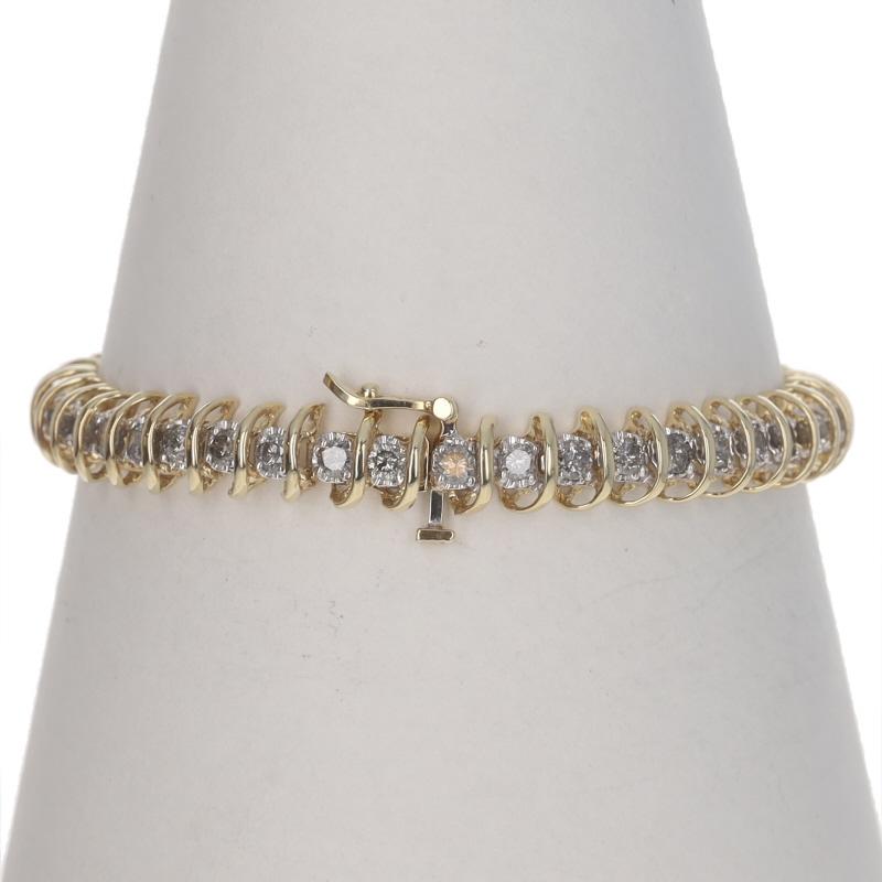 Pulsera de eslabones de oro amarillo con diamantes 7