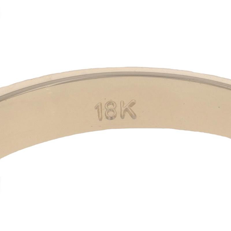 Gelbgold-Diamant-Dreisteinring - 18k runder .51ctw Ehering, stapelbarer Ring im Angebot 2