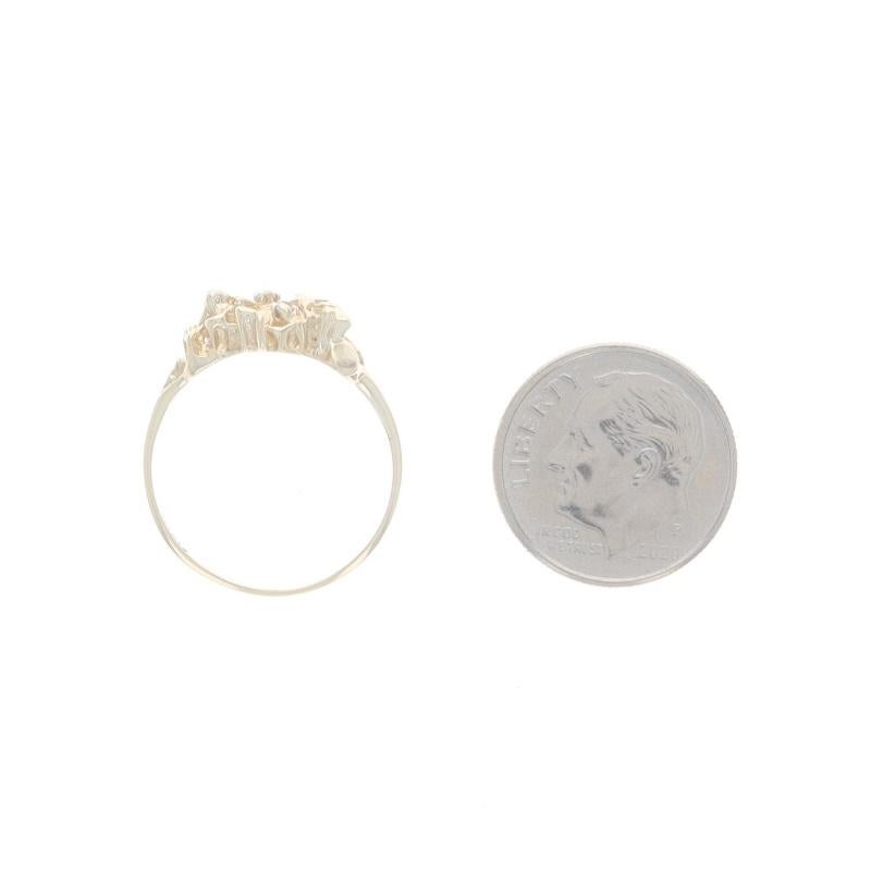 Dreisteiniger Cluster-Ring aus Gelbgold mit Diamanten - 10k Single Cut Nugget 1