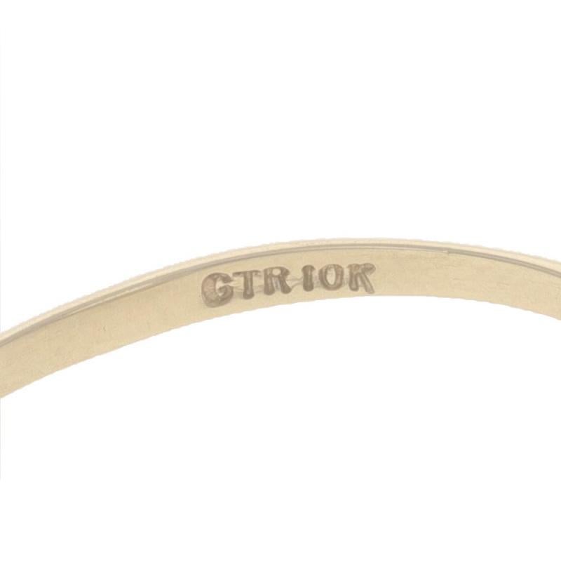 Dreisteiniger Cluster-Ring aus Gelbgold mit Diamanten - 10k Single Cut Nugget 2