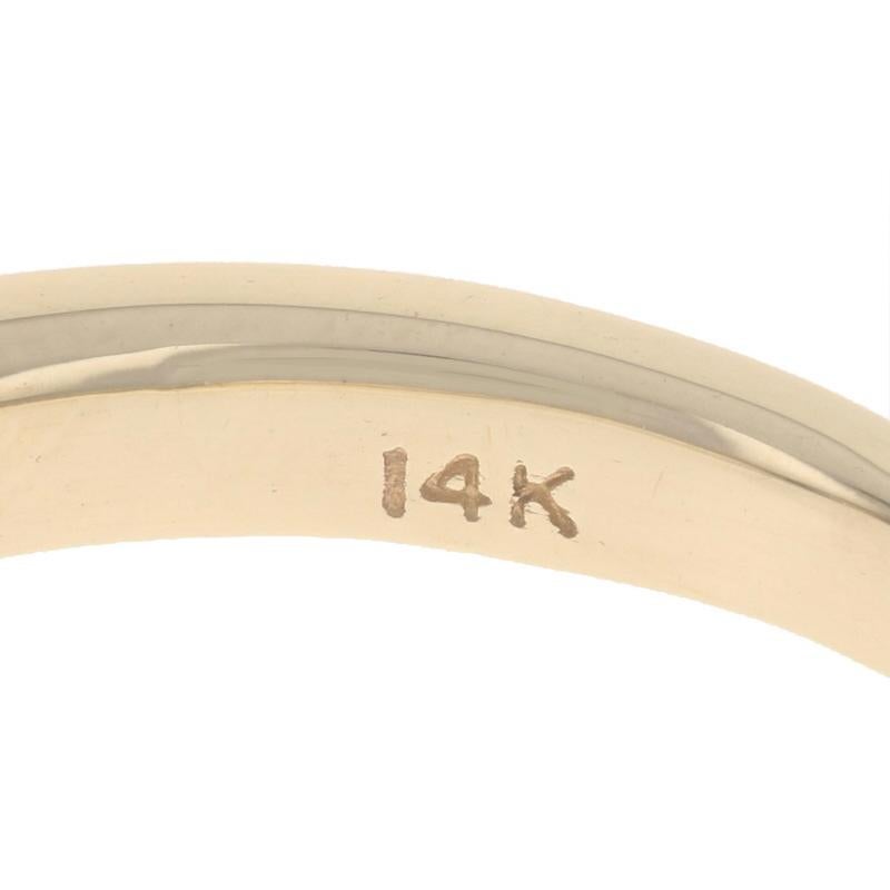 Yellow Gold Diamond Three-Stone Engagement Ring - 14k Round Brilliant 1.01ctw For Sale 1