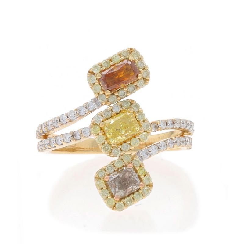 Taille : 5 3/4
Frais de taille : Up&Up 2 tailles pour $50 ou Down 1/2 taille pour $50

Contenu métallique : Or jaune 14k et or blanc 14k

Informations sur les pierres

Diamant naturel
Carat(s) : .30ct
Coupe : Radieuse
Couleur : Jaune intense