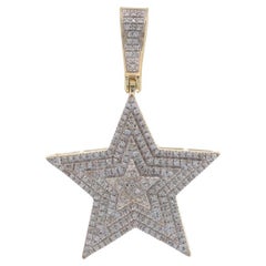 Pendentif étoile en or jaune avec diamant - 10k .75ctw Celestial Bling