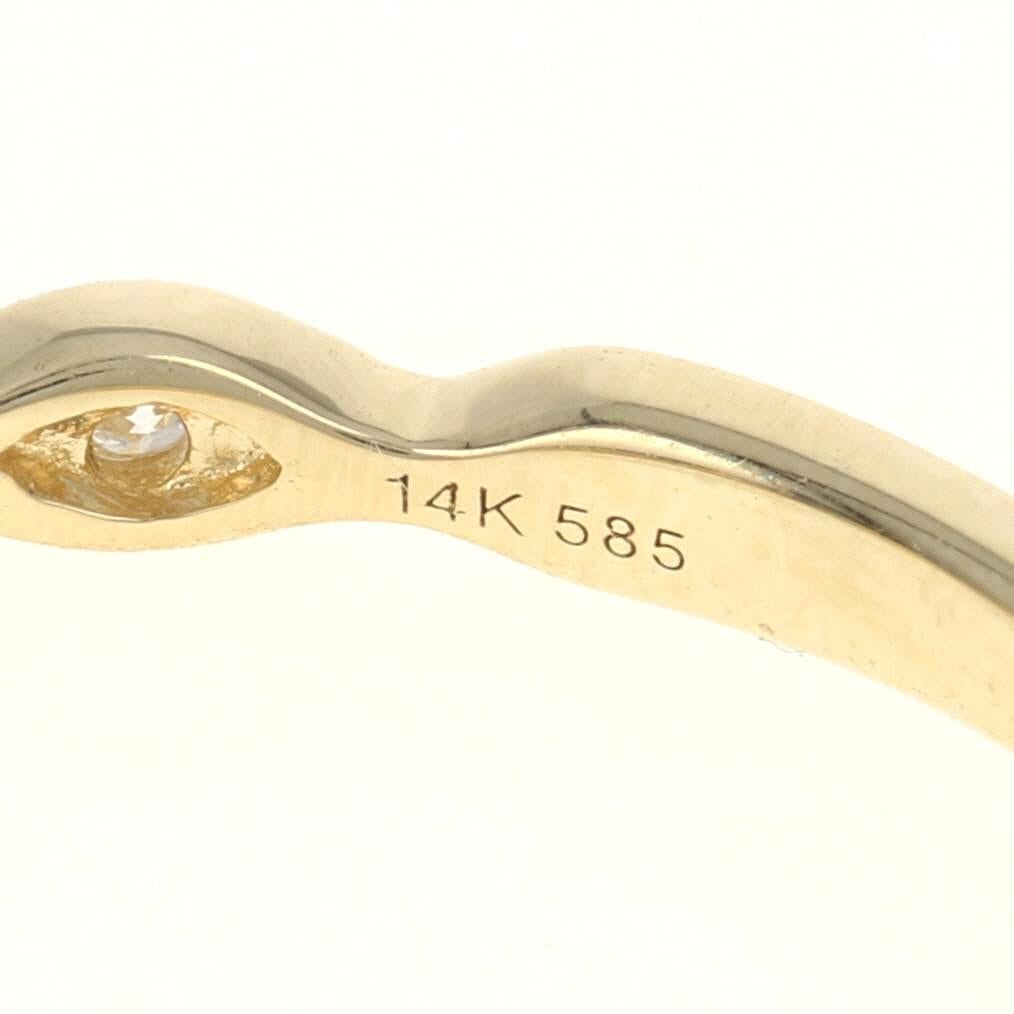 Yellow Gold Diamond Twist Band 14k Round Brilliant .10ctw Milgrain Wedding Ring For Sale 1