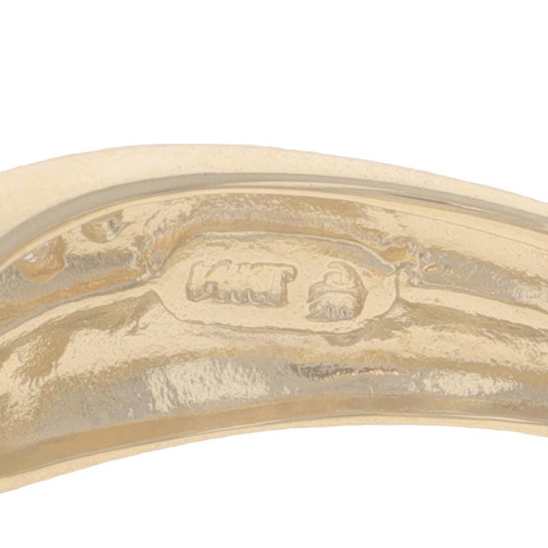 Yellow Gold Diamond Twist Band - 14k Single Cut .25ctw Ring 3