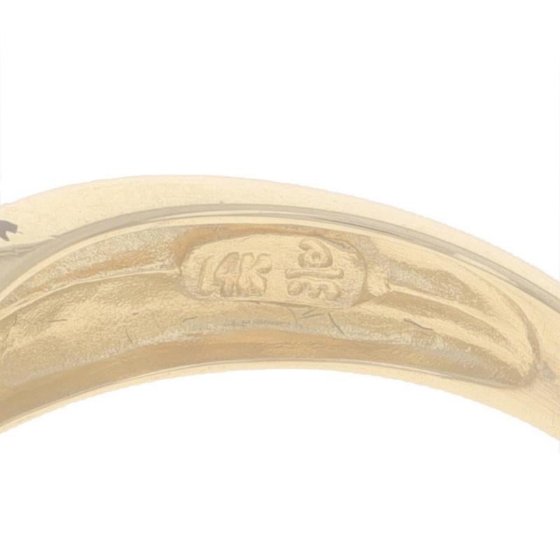 Yellow Gold Diamond Twist Band - 14k Single Cut .33ctw Ring For Sale 3