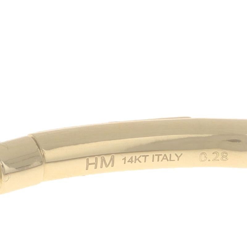 Gelbgold Diamant Twisted Station Armreif 7
