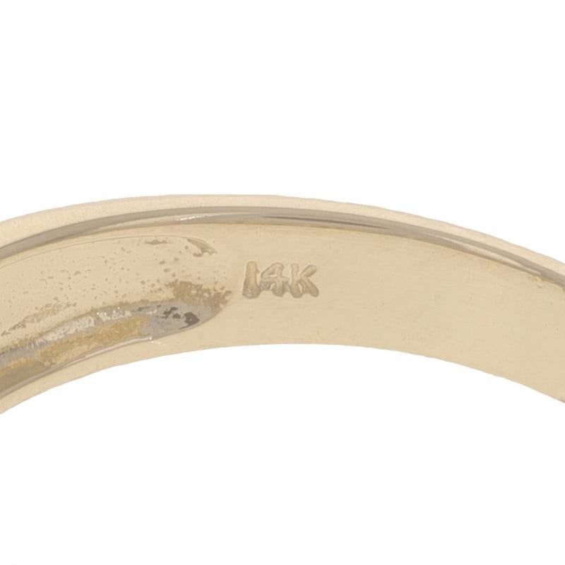 Zweireihiger Ring aus Gelbgold mit rundem Brillanten 14k rundem Brillanten .36ctw in Kanalfassung im Angebot 2