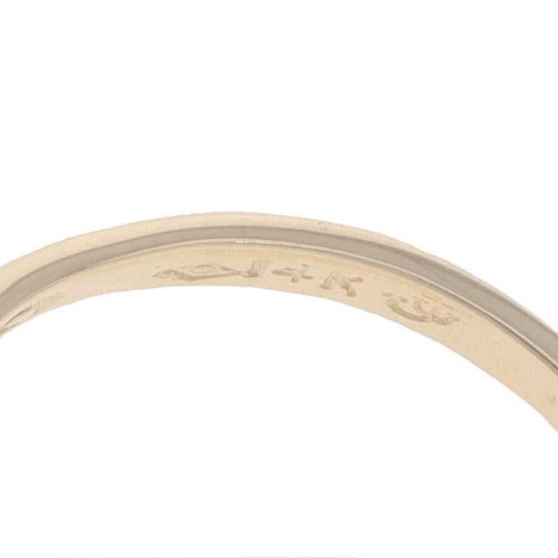 Gelbgold Diamant Vintage Bypass-Ring - 14k rund .50ctw Drei-Stein Milgrain im Angebot 2