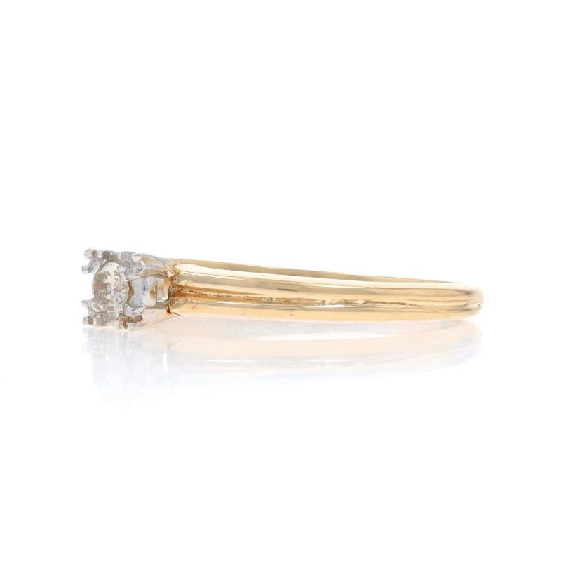 Taille vieille mine Yellow Gold Diamond Vintage Solitaire Engagement Ring 14k Old Mine en vente