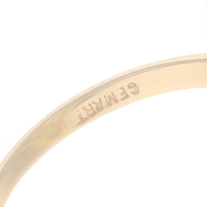 Gelbgold Diamant Vintage Drei-Stein-Ring 14k Single im Angebot 2