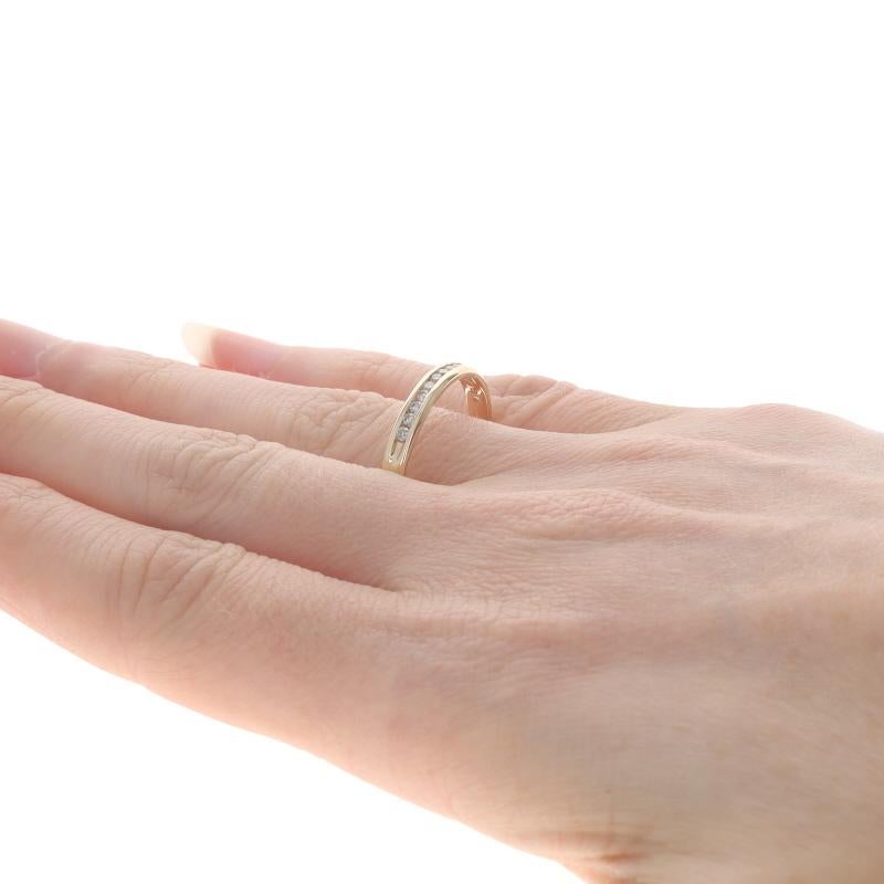 Women's Yellow Gold Diamond Wedding Band - 10k Round Brilliant 1/4ctw Channel Set Ring