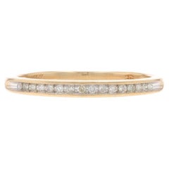 Yellow Gold Diamond Wedding Band - 10k Single .10ctw Ring