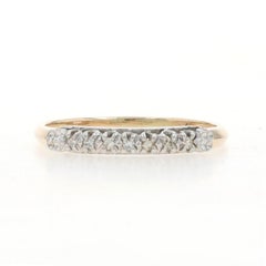 Yellow Gold Diamond Wedding Band - 14k & 18k Single Cut Stackable Ring