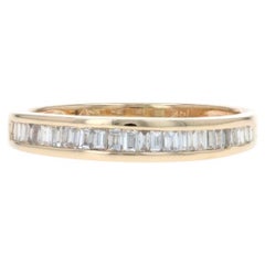 Yellow Gold Diamond Wedding Band - 14k Baguette .25ctw Ring