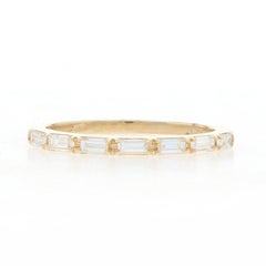 Yellow Gold Diamond Wedding Band - 14k Baguette .32ctw Ring