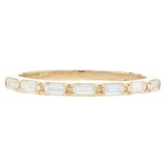 Yellow Gold Diamond Wedding Band - 14k Baguette .32ctw Ring
