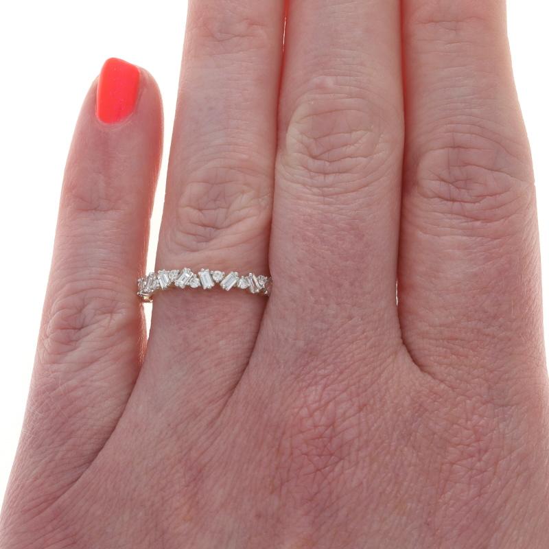 Gelbgold Diamant Hochzeit Band 14k Baguette .54ctw Ring (Baguetteschliff) im Angebot
