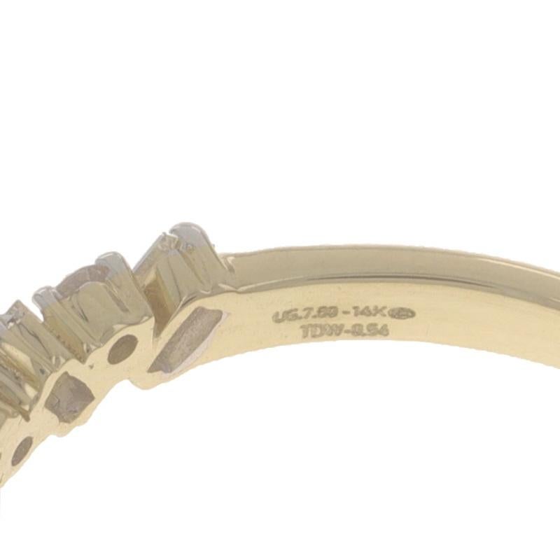 Gelbgold Diamant Hochzeit Band 14k Baguette .54ctw Ring Damen im Angebot