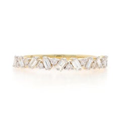 Gelbgold Diamant Hochzeit Band 14k Baguette .54ctw Ring