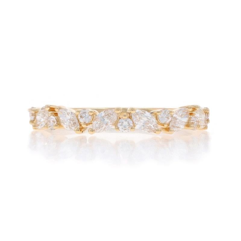 Size: 7

Note: Please contact us for a resizing quote

Metal Content: 14k Yellow Gold

Stone Information

Natural Diamonds
Carat(s): .37ctw
Cut: Marquise
Color: G
Clarity: VS2 - SI1

Natural Diamonds
Carat(s): .13ctw
Cut: Round Brilliant
Color: