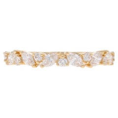 Yellow Gold Diamond Wedding Band 14k Marquise .50ctw Ring