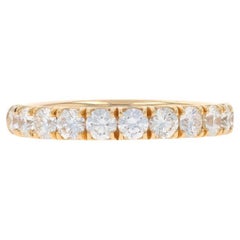 Fede nuziale con diamante in oro giallo - Anello con diamante rotondo Brilliante 1,00ctw in 14k