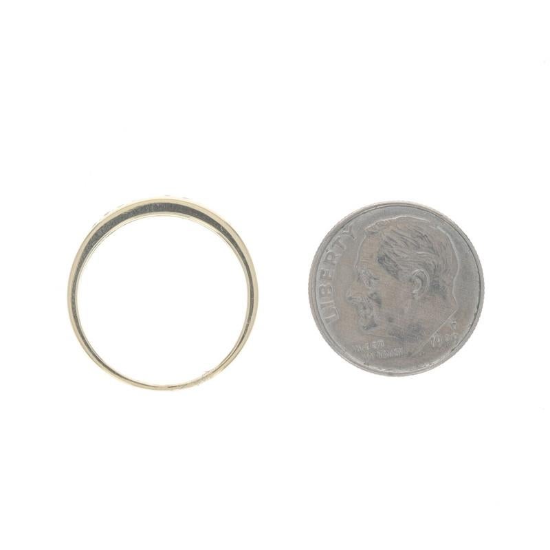 Fede nuziale in oro giallo con diamanti - Anello a Brilliante Rotondo 14k da 0,10 ct. in vendita 1