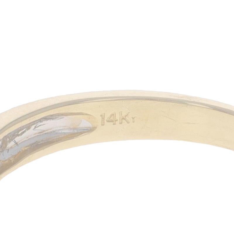 Fede nuziale in oro giallo con diamanti - Anello a Brilliante Rotondo 14k da 0,10 ct. in vendita 2