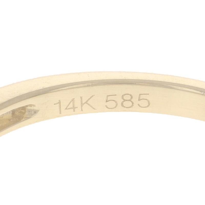 Yellow Gold Diamond Wedding Band - 14k Round Brilliant .12ctw Ring For Sale 2