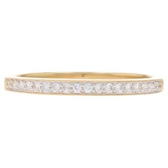 Yellow Gold Diamond Wedding Band - 14k Round Brilliant .12ctw Ring