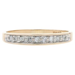 Yellow Gold Diamond Wedding Band - 14k Round Brilliant .15ctw Ring