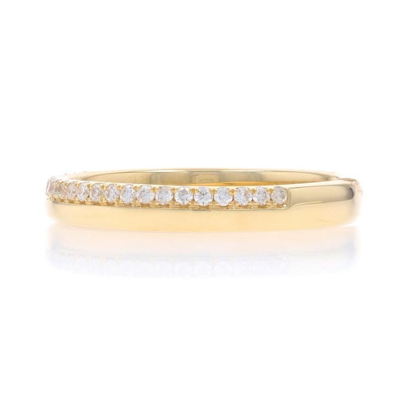 Alliance en or jaune avec diamant - 14k Bague empilable avec diamant rond brillant .16ctw Neuf - En vente à Greensboro, NC