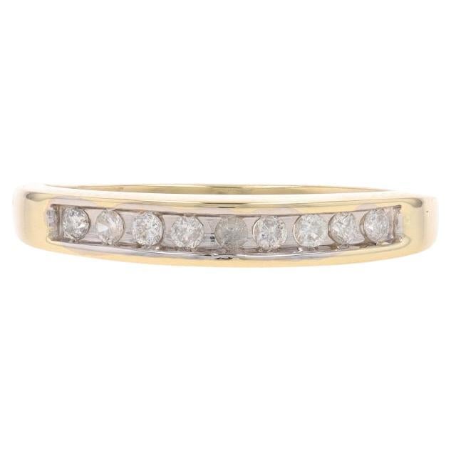 Gelbgold Diamant Hochzeit Band - 14k Runde Brillant .18ctw Ring