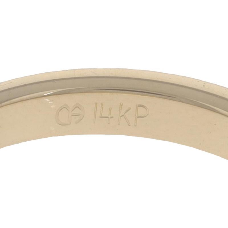 Alliance en or jaune avec diamant - 14k Bague ronde brillante .20ctw Channel Set en vente 2