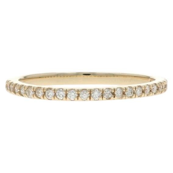 Yellow Gold Diamond Wedding Band - 14k Round Brilliant .23ctw