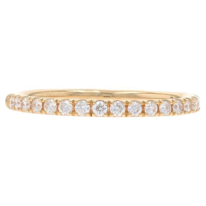 Yellow Gold Diamond Wedding Band - 14k Round Brilliant .25ctw French Set Ring