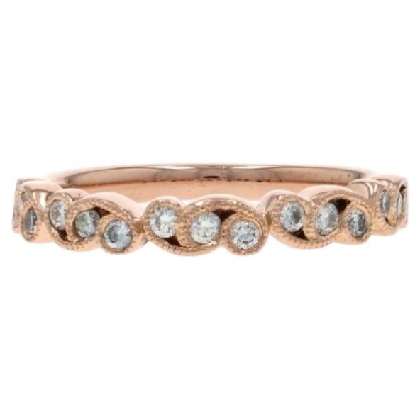 Yellow Gold Diamond Wedding Band - 14k Round Brilliant .25ctw Ring For Sale