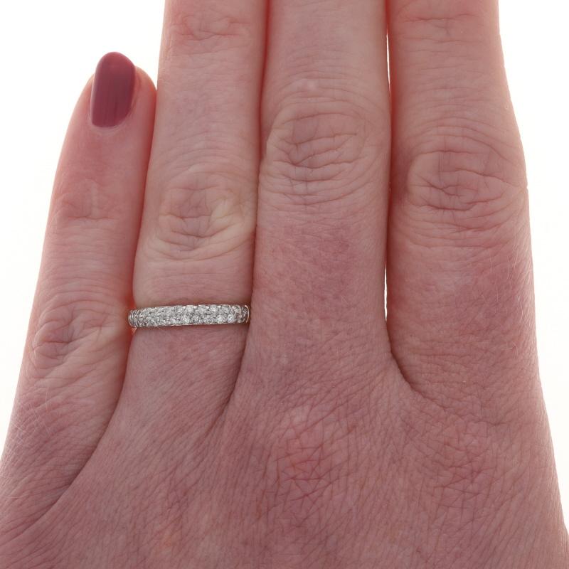 Taille ronde Alliance en or jaune avec diamant - 14k Round Brilliant .25ctw Ring Pave en vente