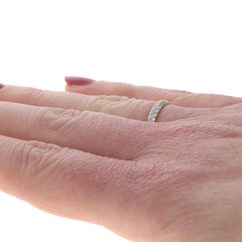 Alliance en or jaune avec diamant - 14k Round Brilliant .25ctw Ring Pave Pour femmes en vente