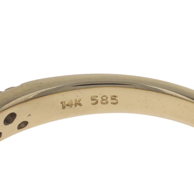 Alliance en or jaune avec diamant - 14k Round Brilliant .25ctw Ring Pave en vente 2