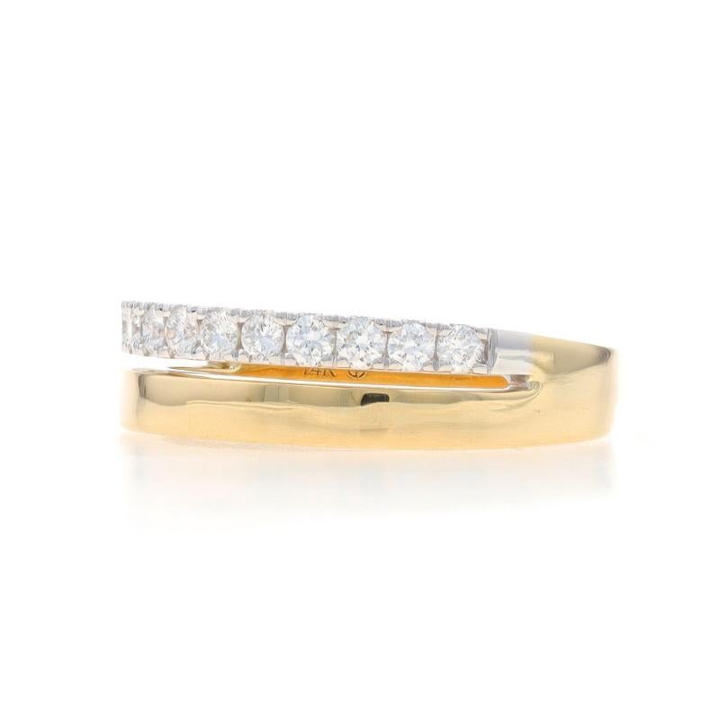 Gelbgold Diamant Hochzeit Band 14k Runde Brillant .38ctw gestapelt Ring im Zustand „Neu“ im Angebot in Greensboro, NC