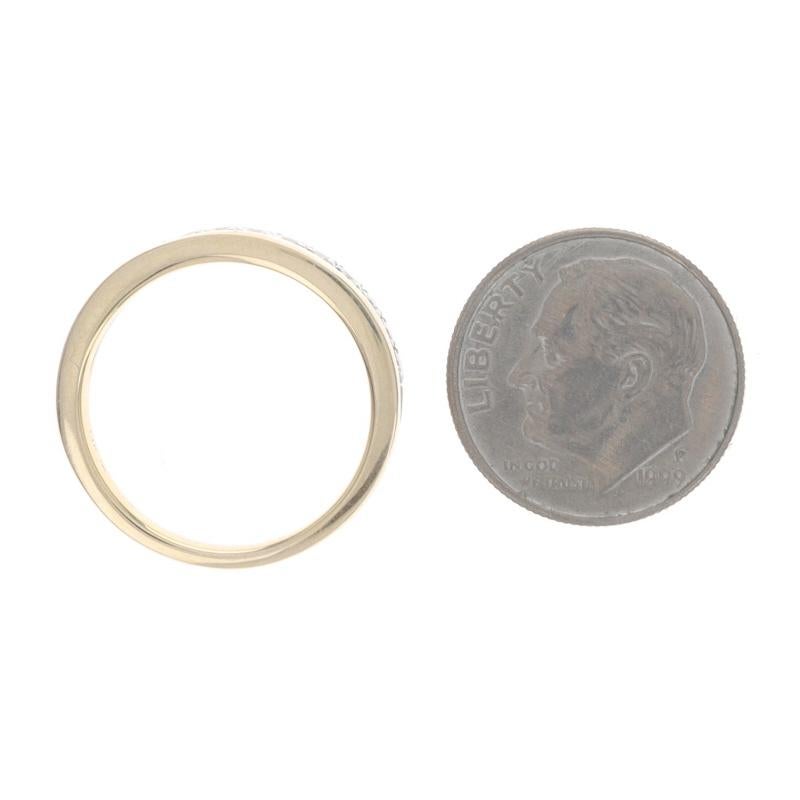 Gelbgold Diamant Hochzeit Band 14k Runde Brillant .38ctw gestapelt Ring im Angebot 1