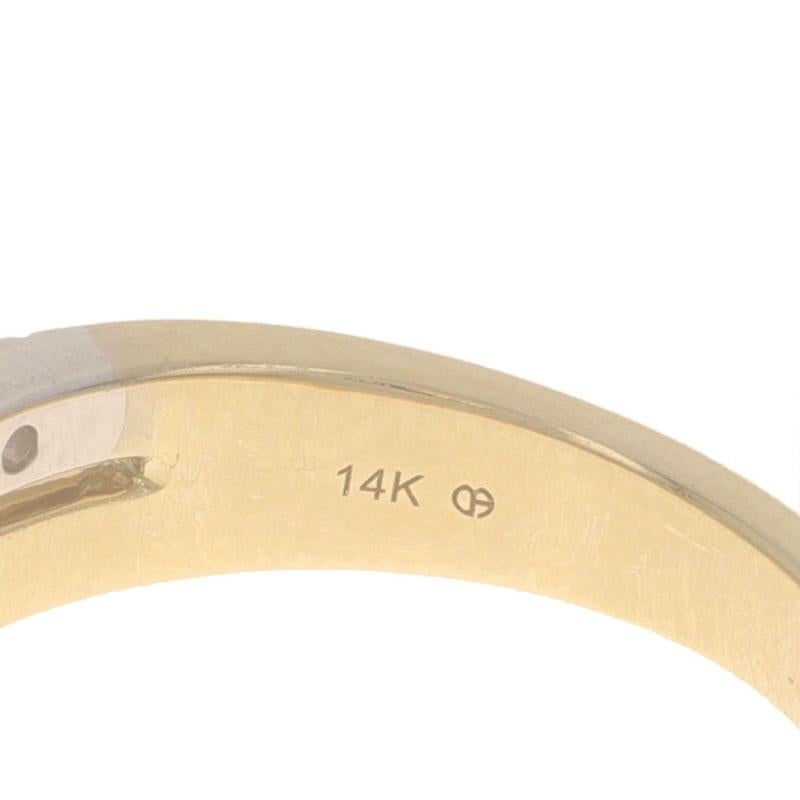 Gelbgold Diamant Hochzeit Band 14k Runde Brillant .38ctw gestapelt Ring im Angebot 2
