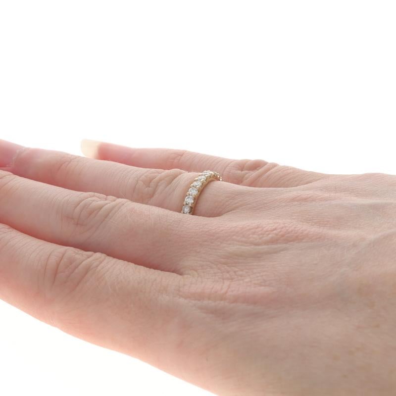 Gelbgold Diamant Hochzeit Band - 14k Runde Brillant .39ctw Ring Damen im Angebot