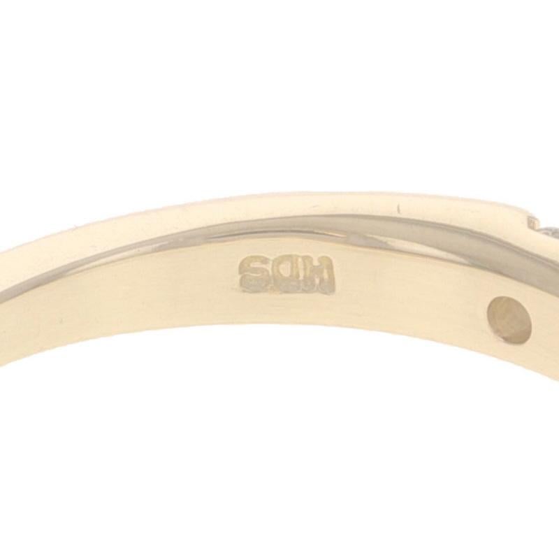 Gelbgold Diamant Hochzeit Band - 14k Runde Brillant .39ctw Ring im Angebot 3