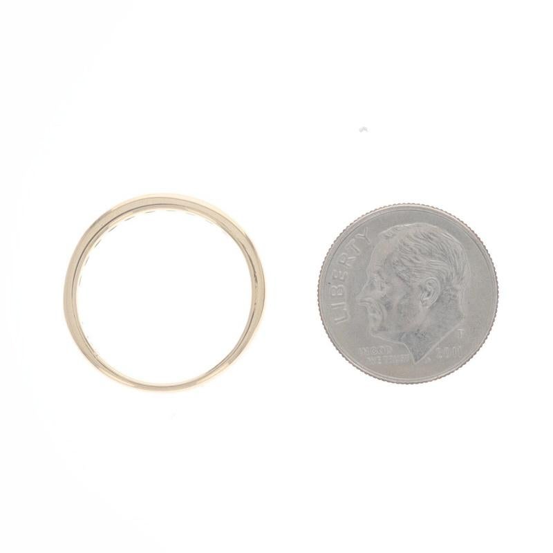 Alliance en or jaune avec diamant - 14k Bague avec diamant rond brillant de 0,50ctw Channel Set en vente 1